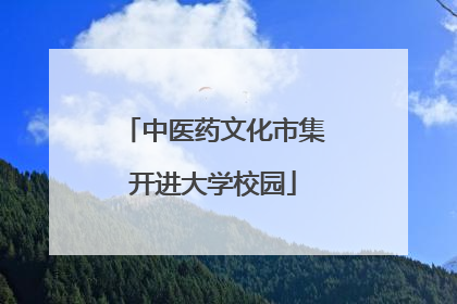 中医药文化市集开进大学校园