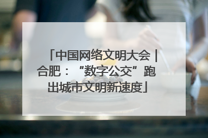 中国网络文明大会｜合肥：“数字公交”跑出城市文明新速度