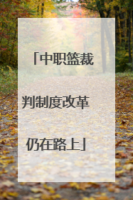 中职篮裁判制度改革仍在路上
