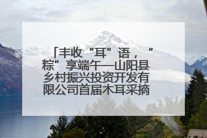 丰收“耳”语，“粽”享端午—山阳县乡村振兴投资开发有限公司首届木耳采摘活动盛大启幕
