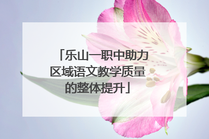 乐山一职中助力区域语文教学质量的整体提升