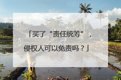 买了“责任统筹”，侵权人可以免责吗？