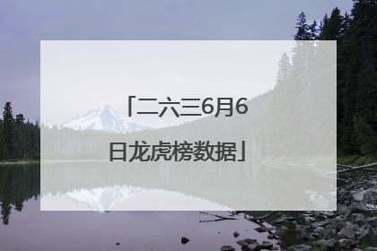 二六三6月6日龙虎榜数据