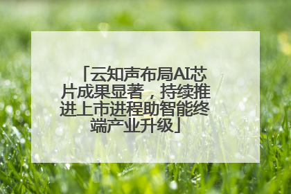 云知声布局AI芯片成果显著，持续推进上市进程助智能终端产业升级