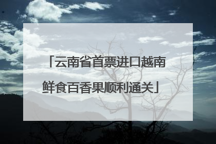 云南省首票进口越南鲜食百香果顺利通关