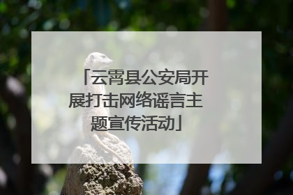云霄县公安局开展打击网络谣言主题宣传活动
