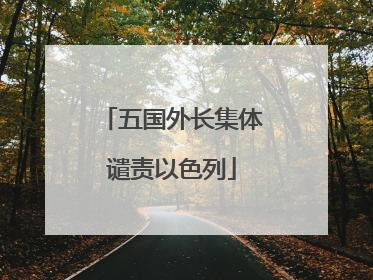 五国外长集体谴责以色列
