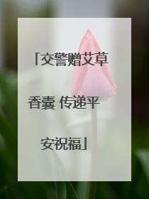 交警赠艾草香囊 传递平安祝福