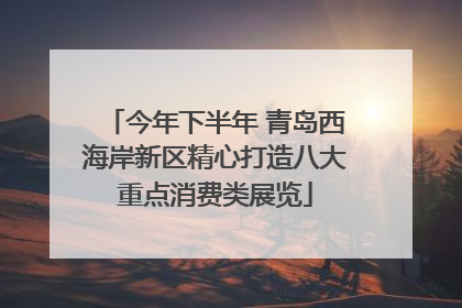今年下半年 青岛西海岸新区精心打造八大重点消费类展览