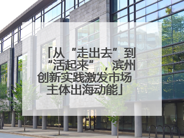 从“走出去”到“活起来”，滨州创新实践激发市场主体出海动能