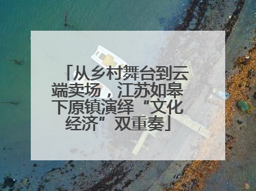 从乡村舞台到云端卖场，江苏如皋下原镇演绎“文化经济”双重奏