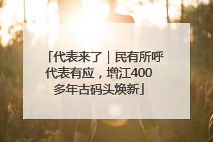 代表来了｜民有所呼代表有应，增江400多年古码头焕新