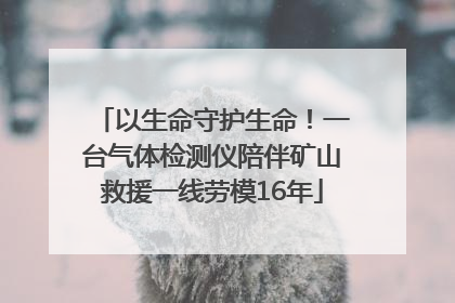 以生命守护生命！一台气体检测仪陪伴矿山救援一线劳模16年