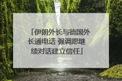 伊朗外长与德国外长通电话 强调愿继续对话建立信任