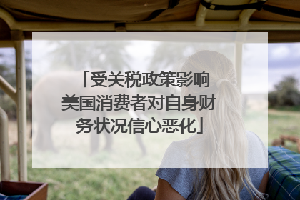 受关税政策影响 美国消费者对自身财务状况信心恶化