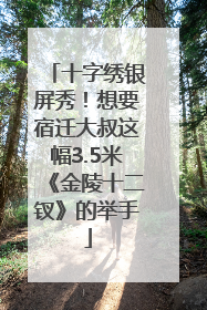 十字绣银屏秀！想要宿迁大叔这幅3.5米《金陵十二钗》的举手