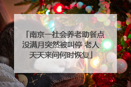南京一社会养老助餐点没满月突然被叫停 老人天天来问何时恢复