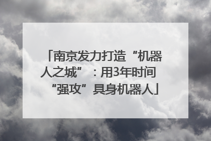 南京发力打造“机器人之城”：用3年时间“强攻”具身机器人