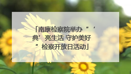 南康检察院举办“‘典’亮生活 守护美好”检察开放日活动