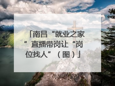 南昌“就业之家”直播带岗让“岗位找人”（图）