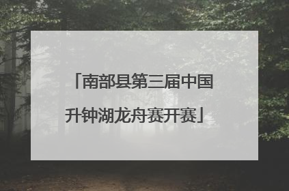 南部县第三届中国升钟湖龙舟赛开赛