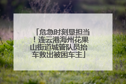 危急时刻显担当！连云港海州花果山街道城管队员抬车救出被困车主
