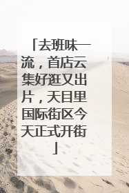 去班味一流，首店云集好逛又出片，天目里国际街区今天正式开街