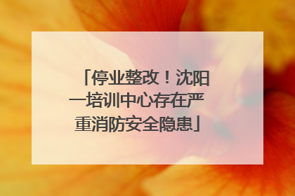 停业整改！沈阳一培训中心存在严重消防安全隐患