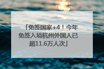 免签国家+4！今年免签入境杭州外国人已超11.6万人次