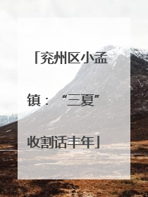 兖州区小孟镇：“三夏”收割话丰年