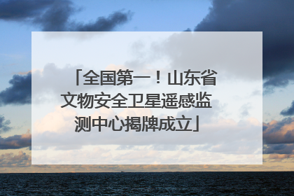 全国第一！山东省文物安全卫星遥感监测中心揭牌成立