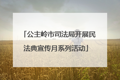 公主岭市司法局开展民法典宣传月系列活动