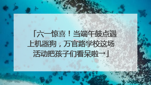 六一惊喜！当端午鼓点遇上机器狗，万官路学校这场活动把孩子们看呆啦→