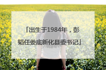 出生于1984年，彭韬任娄底新化县委书记
