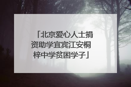 北京爱心人士捐资助学宜宾江安桐梓中学贫困学子
