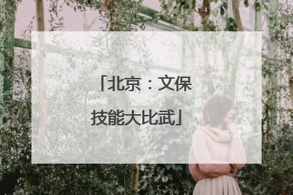 北京：文保技能大比武