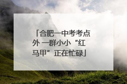 合肥一中考考点外 一群小小“红马甲”正在忙碌