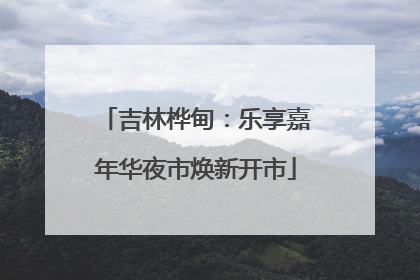 吉林桦甸：乐享嘉年华夜市焕新开市