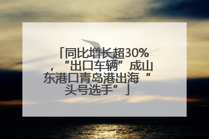 同比增长超30%，“出口车辆”成山东港口青岛港出海“头号选手”