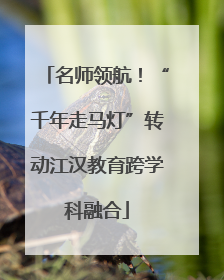 名师领航！“千年走马灯”转动江汉教育跨学科融合