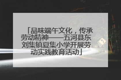 品味端午文化，传承劳动精神——五河县东刘集镇夏集小学开展劳动实践教育活动
