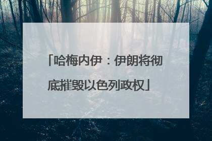 哈梅内伊：伊朗将彻底摧毁以色列政权