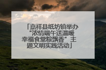 嘉祥县纸坊镇举办“浓情端午送温暖 幸福食堂粽飘香”主题文明实践活动