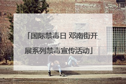 国际禁毒日 邓南街开展系列禁毒宣传活动