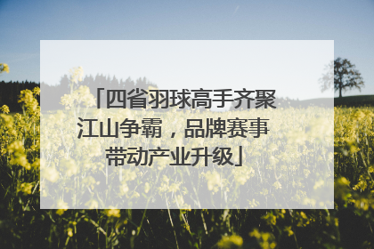 四省羽球高手齐聚江山争霸，品牌赛事带动产业升级