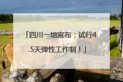 四川一地宣布：试行4.5天弹性工作制！