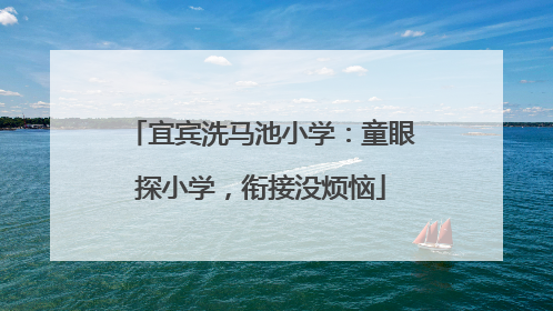 宜宾洗马池小学：童眼探小学，衔接没烦恼