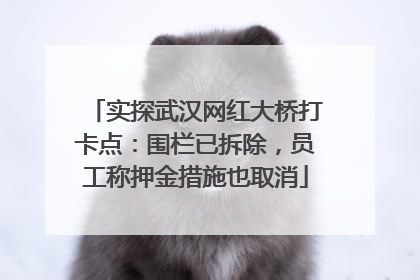 实探武汉网红大桥打卡点：围栏已拆除，员工称押金措施也取消