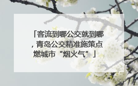 客流到哪公交就到哪，青岛公交精准施策点燃城市“烟火气”