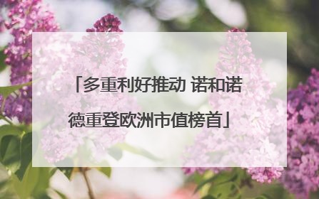多重利好推动 诺和诺德重登欧洲市值榜首